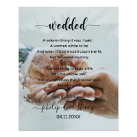 Photo personnalisée Poème de mariage élégant