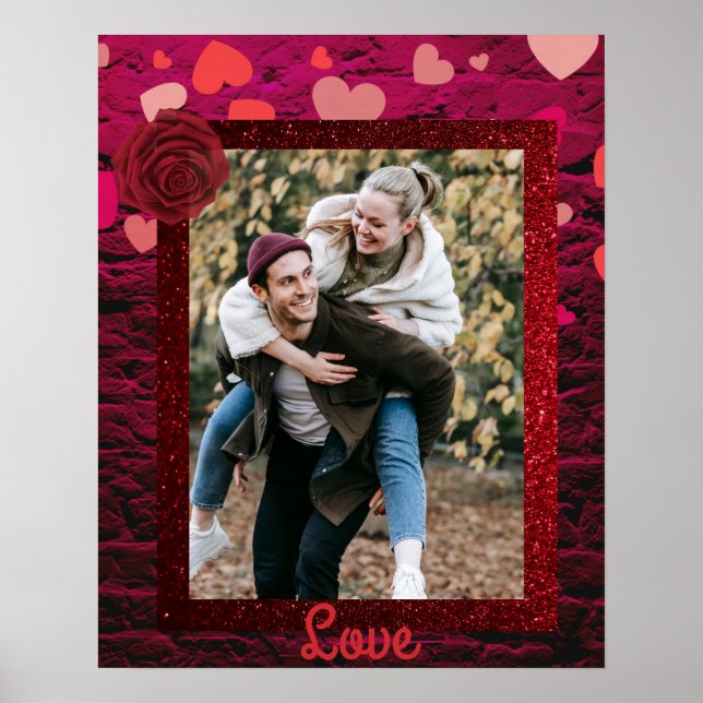 Photo personnalisée poster valentine cadeau amour (Devant)