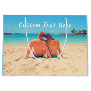 Photo personnalisée Sac cadeau Texte Votre Favotit
