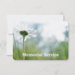 Photo personnalisée Service Memorial Invitation Wh