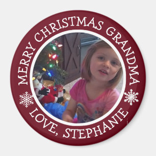 Photo personnalisée Snowflakes Magnet