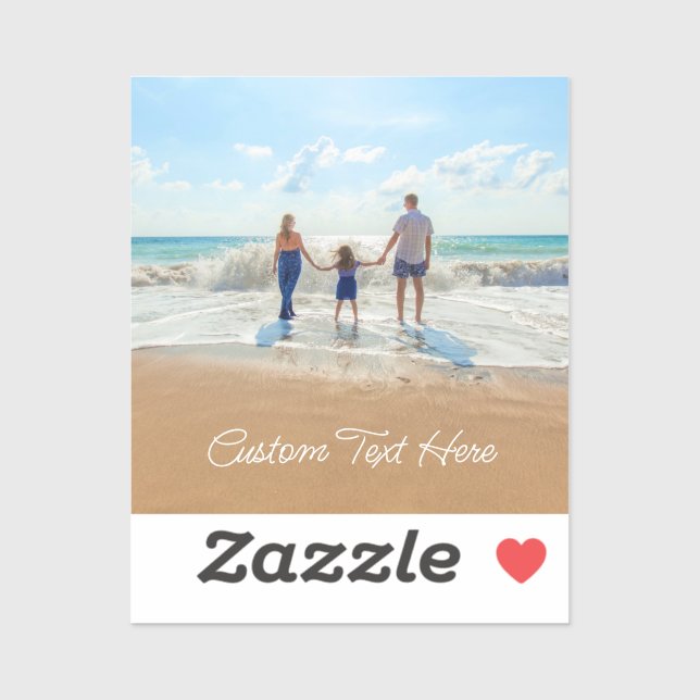 Photo personnalisée Sticker Texte de vos photos Co (Feuille)