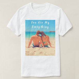 Photo Personnalisée T-Shirt Texte - Votre Tout Est