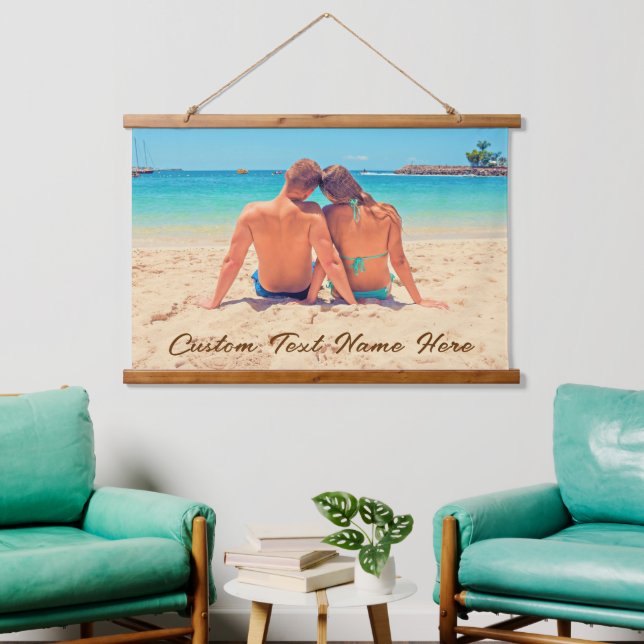 Photo personnalisée Tapisserie de texte Vos photos (Salon)