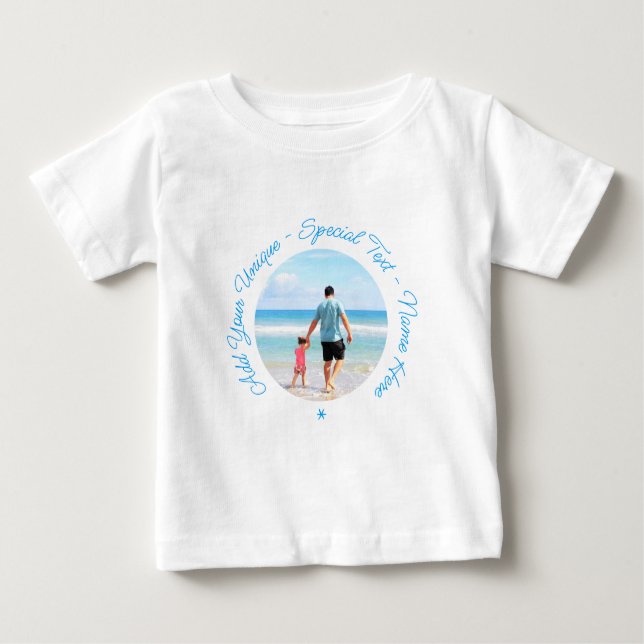 Photo personnalisée Texte bébé T-shirt votre famil (Devant)