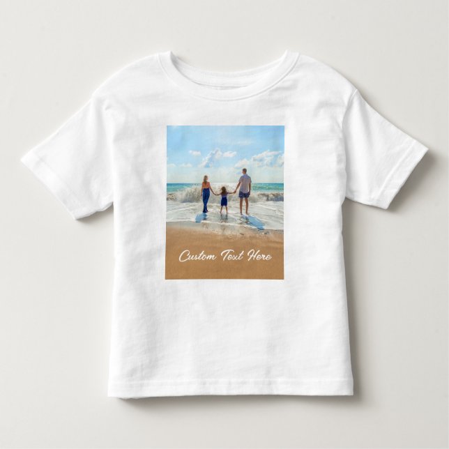 Photo personnalisée Texte bébé T-shirt votre famil (Devant)
