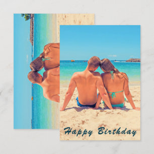 Photo personnalisée Texte Carte d'anniversaire Vot