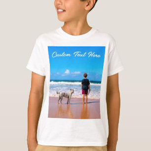 Photo personnalisée Texte Enfants T-Shirt Vos Anim