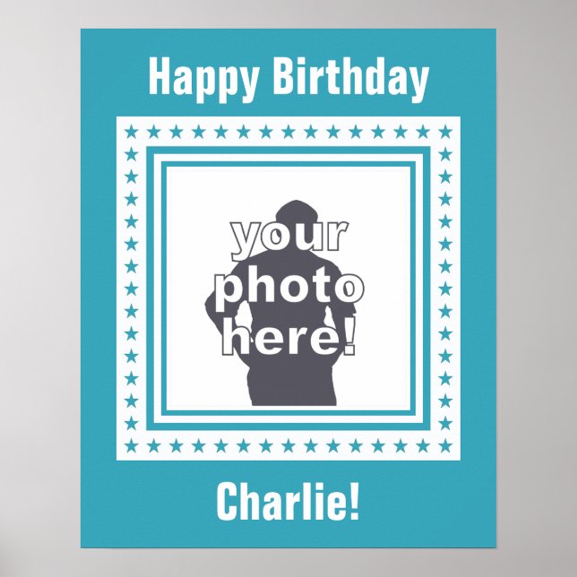 PHOTO PERSONNALISÉE, TEXTE ET affiche COULEUR (Devant)