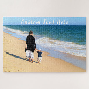 Photo personnalisée Texte Jigsaw Puzzle Votre fami