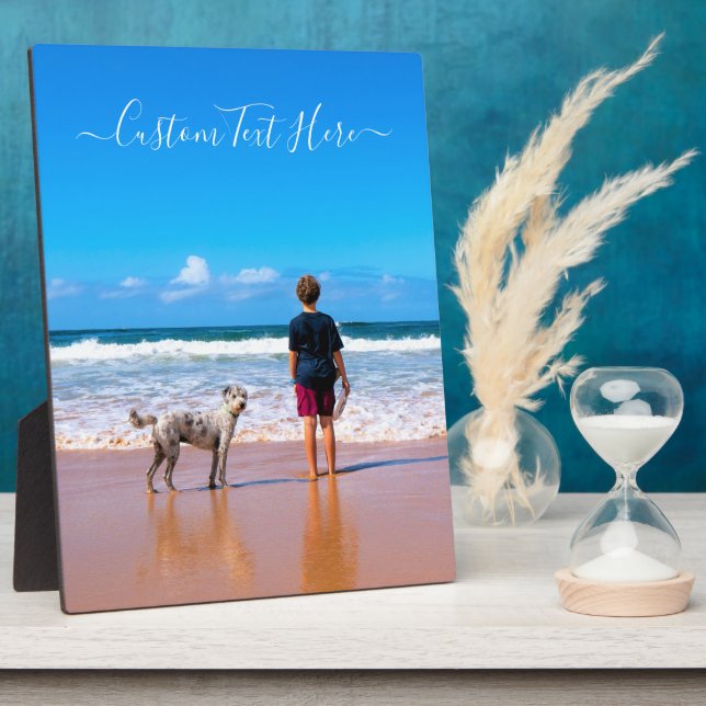 Photo personnalisée Texte Plaque Vos Animaux Photo (Côté)