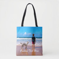 Photo personnalisée Texte Sac fourre-tout Vos Anim