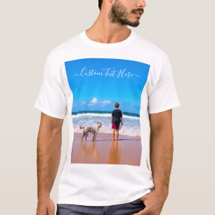 Photo personnalisée Texte T-Shirt Vos Animaux Phot