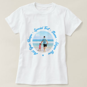 Photo personnalisée Texte T-Shirt Votre famille Ph