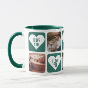 Photo personnalisée très verte Je t'aime Mug