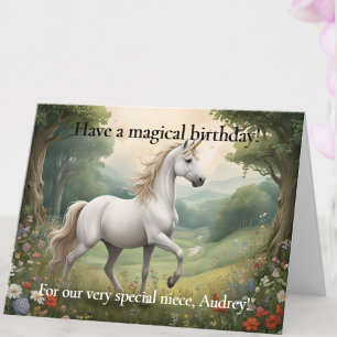 Photo personnalisée Unicorn carte d'anniversaire p