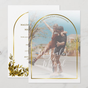 Photo personnelle Faire-part de mariage cadre Arch