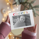 Photo personnelle moderne | Carte postale Colorful<br><div class="desc">Photo personnelle moderne | Carte postale Colorful Cheers</div>