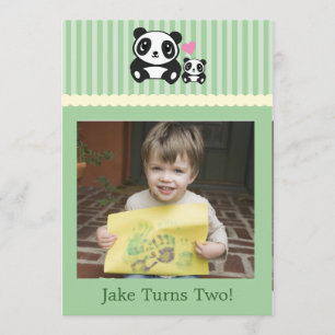 Photo personnelle Panda Invitation d'anniversaire