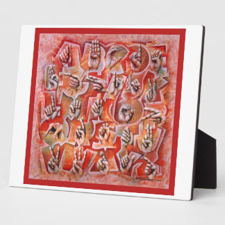 Photo Plaque Alphabet 2 du langage des signes