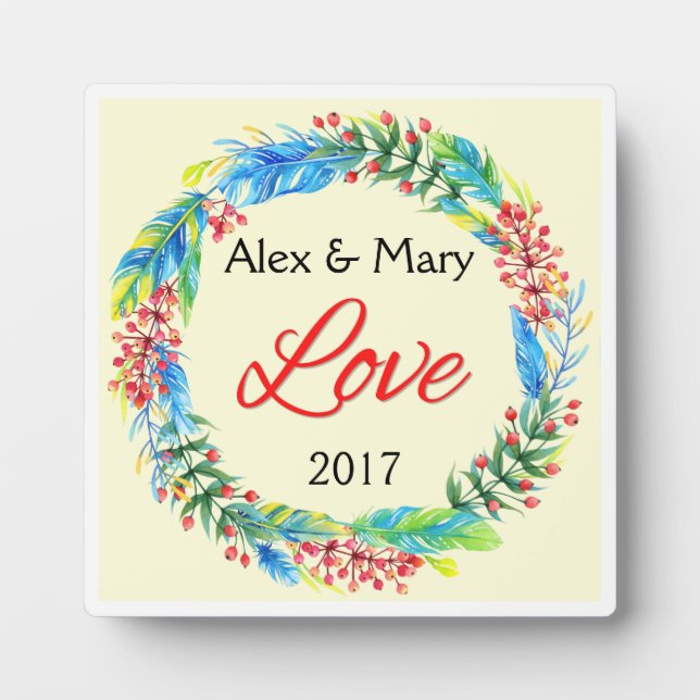 Photo Plaque Amour de couple (Devant)