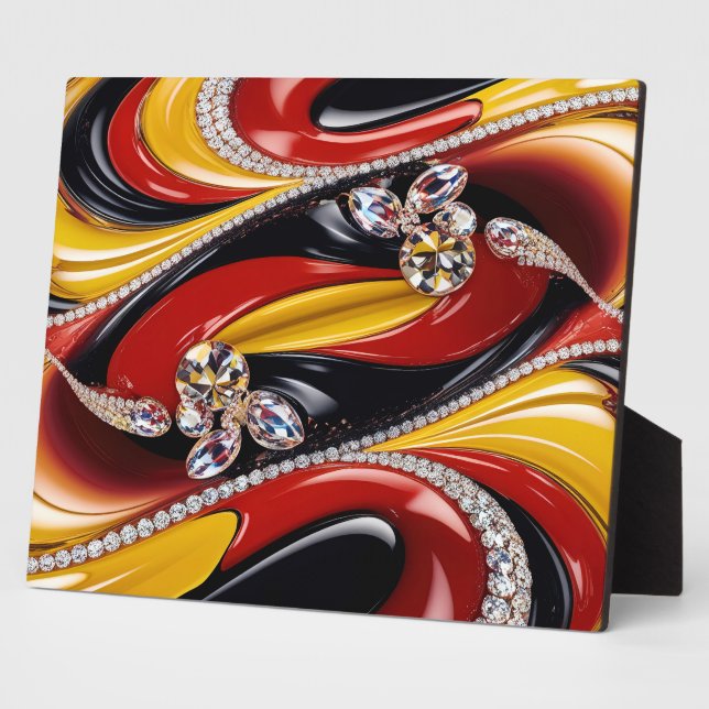 Photo Plaque aux couleurs belges Design moderne (Côté)