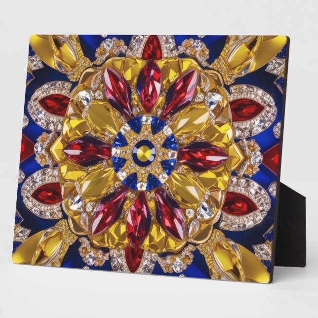 Photo Plaque avec Colombie Couleurs Design moderne (Côté)