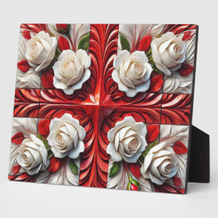 Photo Plaque avec design Rose anglais