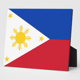 Photo Plaque avec drapeau des Philippines