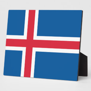 Photo Plaque avec drapeau d'Islande