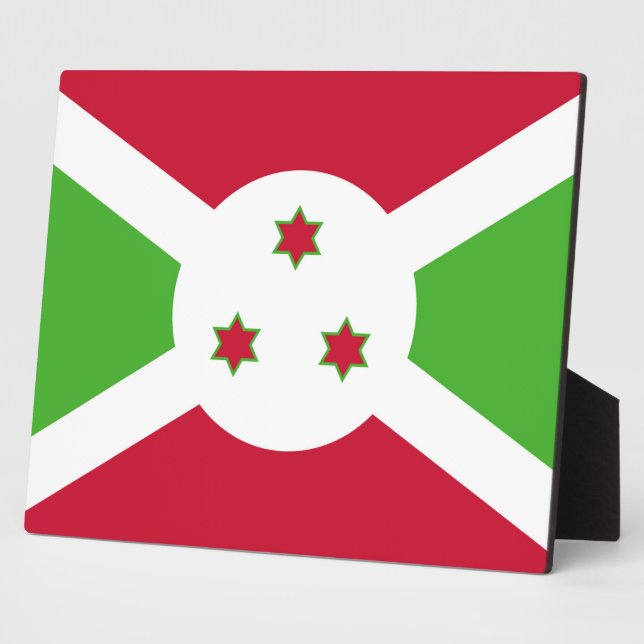Photo Plaque avec drapeau du Burundi (Côté)