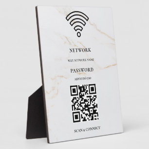 Photo Plaque blanche pour réseau Wifi et mot de passe