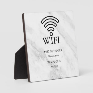Photo Plaque blanche pour réseau Wifi et mot de passe