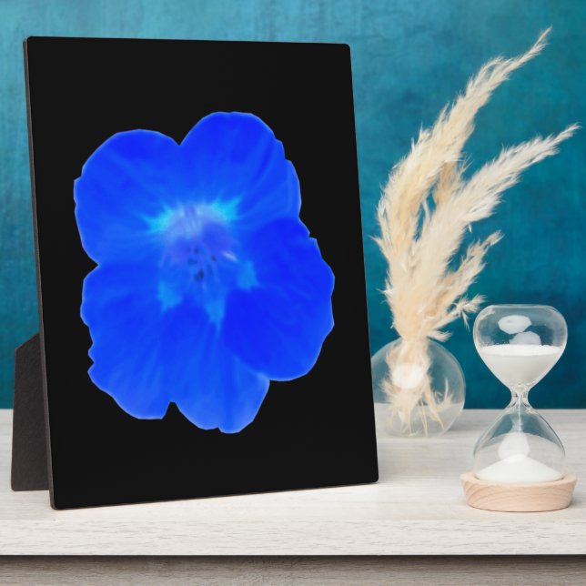 Photo Plaque bleue de Nasturtium (Côté)