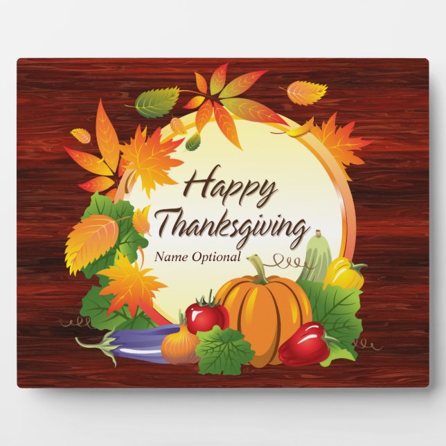 Photo Plaque bon thanksgiving 5A (Devant)