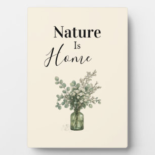 Photo Plaque Botanique 'La Nature Est La Maison'