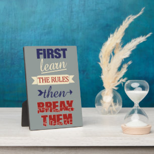 Photo Plaque Breaking Rules