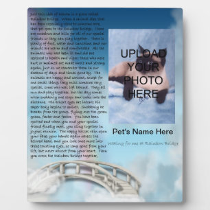 Photo Plaque commémorative arc-en-ciel pour animaux de c