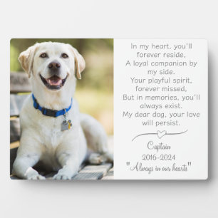 Photo Plaque commémorative de chien de compagnie avec ch