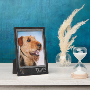Photo Plaque commémorative de la race de chien Airedale