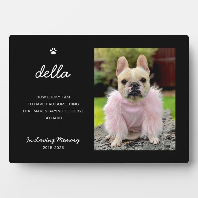 Photo Plaque commémorative élégante pour animal de compa (Devant)
