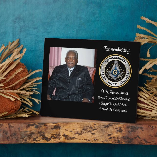 Photo Plaque commémorative Mason aimé, regretté et chéri (Côté)