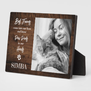 Photo Plaque commémorative personnalisée pour chat avec