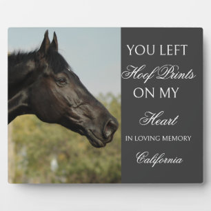 Photo Plaque commémorative personnalisée pour cheval ave