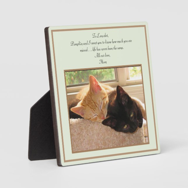 Photo Plaque commémorative pour chat en souvenir affectu (Recto)
