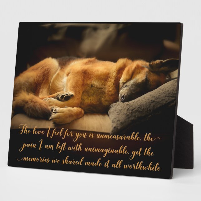 Photo Plaque commémorative pour un beau chien berger all (Côté)