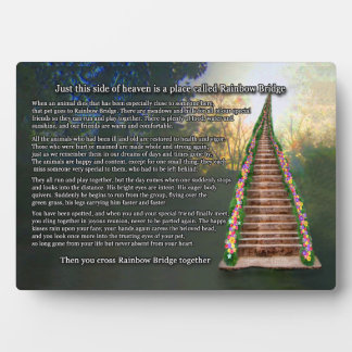 Photo Plaque commémorative Rainbow Bridge pour animaux d