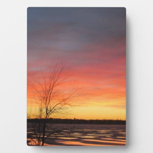Photo Plaque couchée de soleil du lac Ice