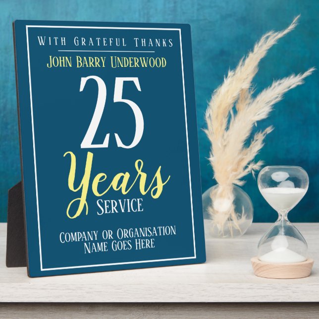 Photo Plaque d'allocation pour service long (Côté)