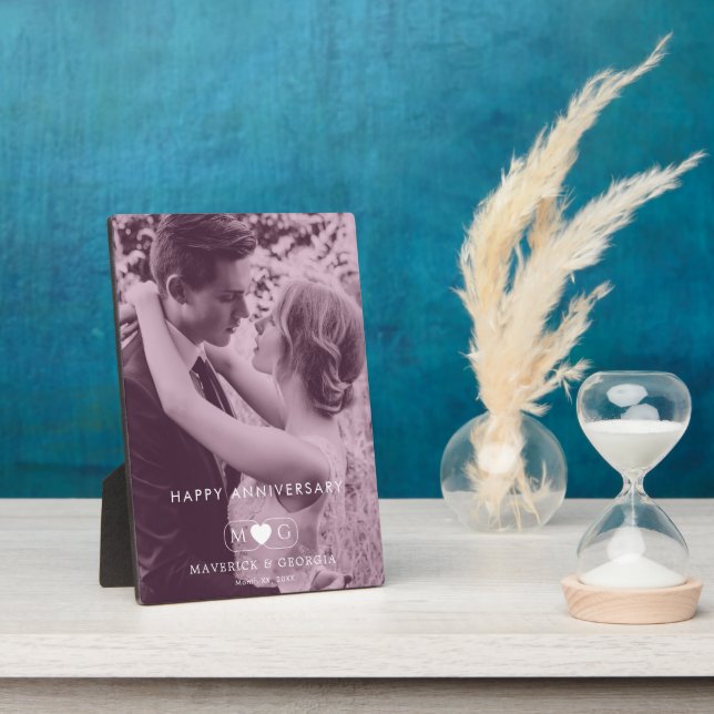 Photo Plaque d'anniversaire contemporain avec chevalet d (Côté)